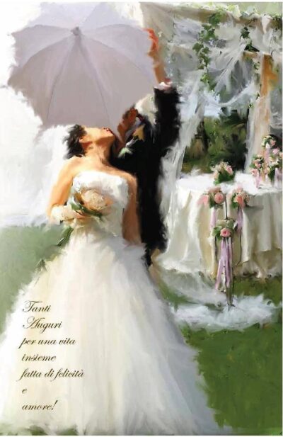 Matrimonio sposi e ombrello - 207