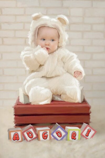 Auguri Bimbo orsetto bianco - 8004