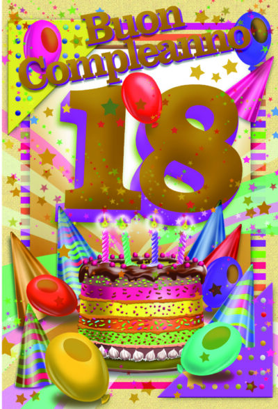 18 anni torta e palloncini - 1002