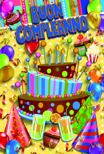 Buon compleanno torta - 3343