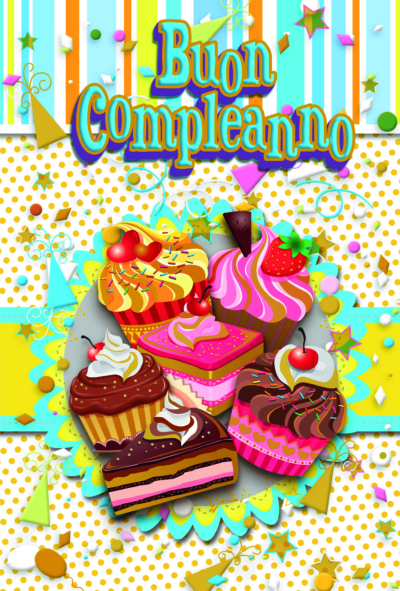 Buon compleanno cupcake - 3344