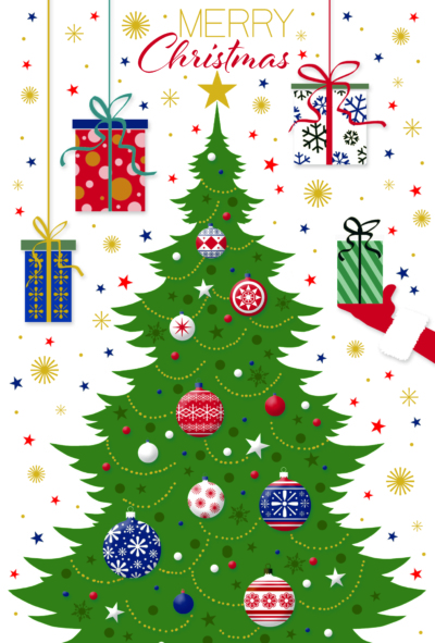 Merry christmas pacchetti e albero - 7037