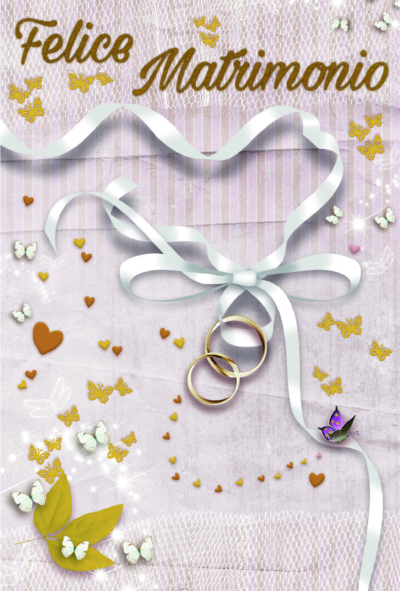 Matrimonio fedi e nastro raso - 245