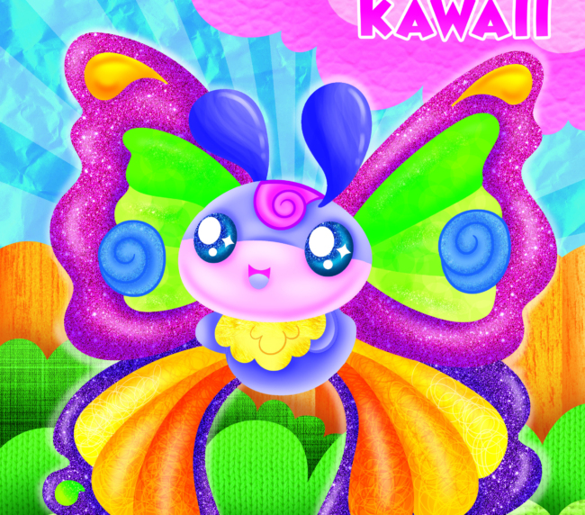 Colora le farfalle kawaii - 9278